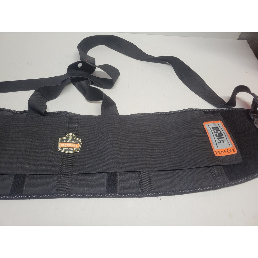 Ergodyne ProFlex 1650 Economy Elastic Back Support Belt Large Black Adjustable‎